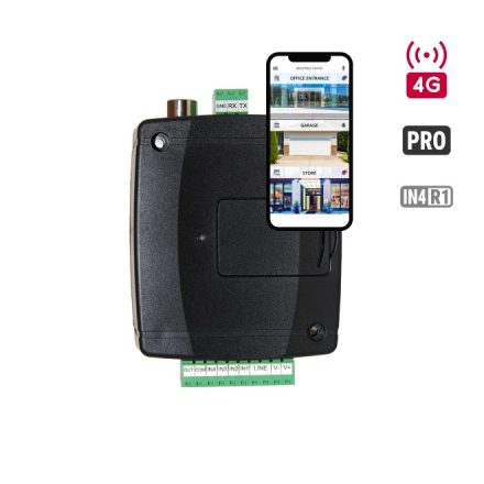 Adapter2 PRO-4G.IN4.R1 - telefonvonal szimulátor, távfelügyeleti átjelző, push, SMS, hanghívás, email, mobilapp, 4G, 4bem+1relé