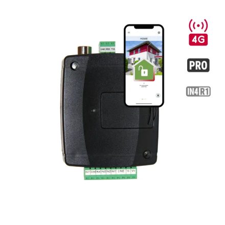 ecoLINE PRO-4G.IN4.R1 - telefonvonal szimulátor (emulátor), távfelügyeleti átjelző, push-értesítés, mobilapp, 4G, 4 bemenet + 1 relé