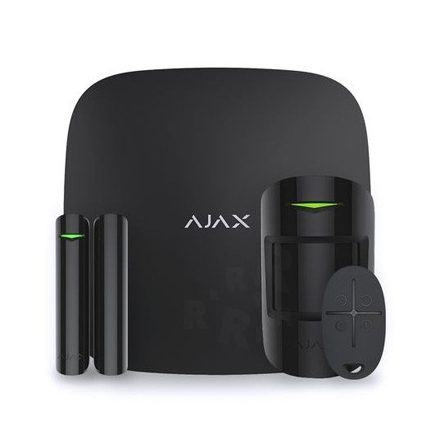 Ajax StarterKit BL, vezetéknélküli riasztó szett (HUB, MotionProtect, DoorProtect, SpaceControl), fekete