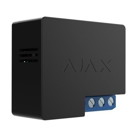 Ajax WallSwitch, vezeték nélküli beépíthető kapcsoló 220VAC eszközhöz, fekete