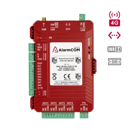 AlarmCom.forti2 DIN rail – ETH.4G.IN8.R4
