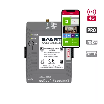Smart Module BASE DIN rail - 4G.IN6.R2 - SIM-kártyával