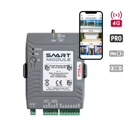 Smart Module MINI DIN rail - 4G.IN6.R2 - SIM-kártyával